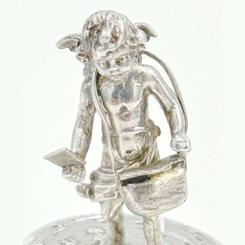 Hallmarked Silver Cherub With Wings London 1902