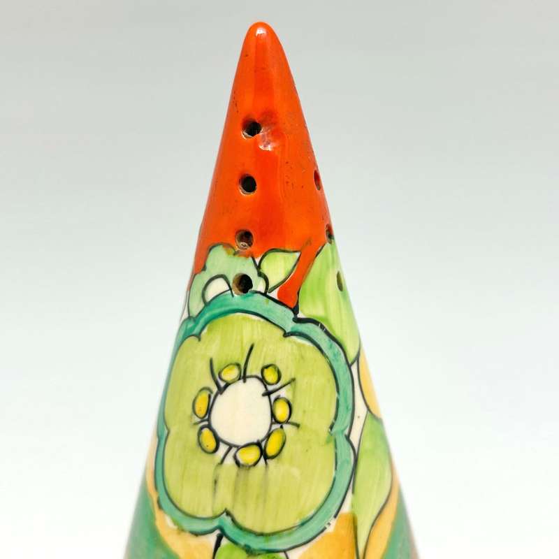 Clarice Cliff Bizarre Jonquil Conical sugar shaker c1934