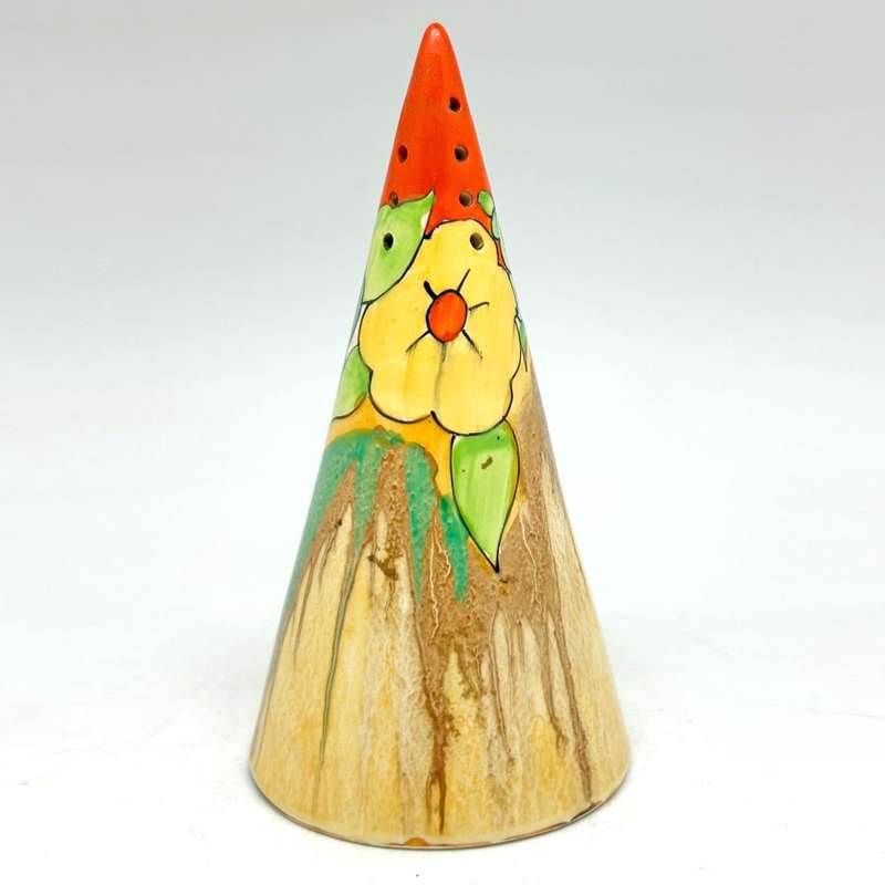Clarice Cliff Bizarre Jonquil Conical sugar shaker c1934