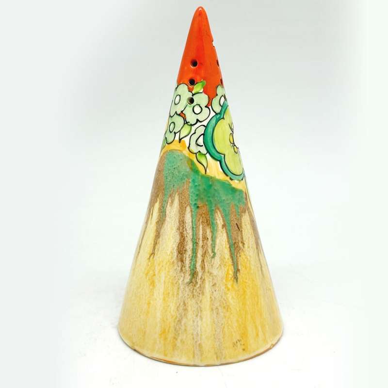 Clarice Cliff Bizarre Jonquil Conical sugar shaker c1934