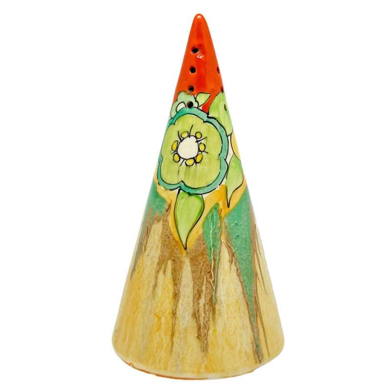 Clarice Cliff Bizarre Jonquil Conical sugar shaker c1934
