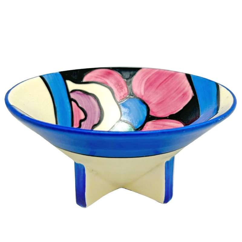 Clarice Cliff Bizarre Latona Dahlia Conical Bowl c1930