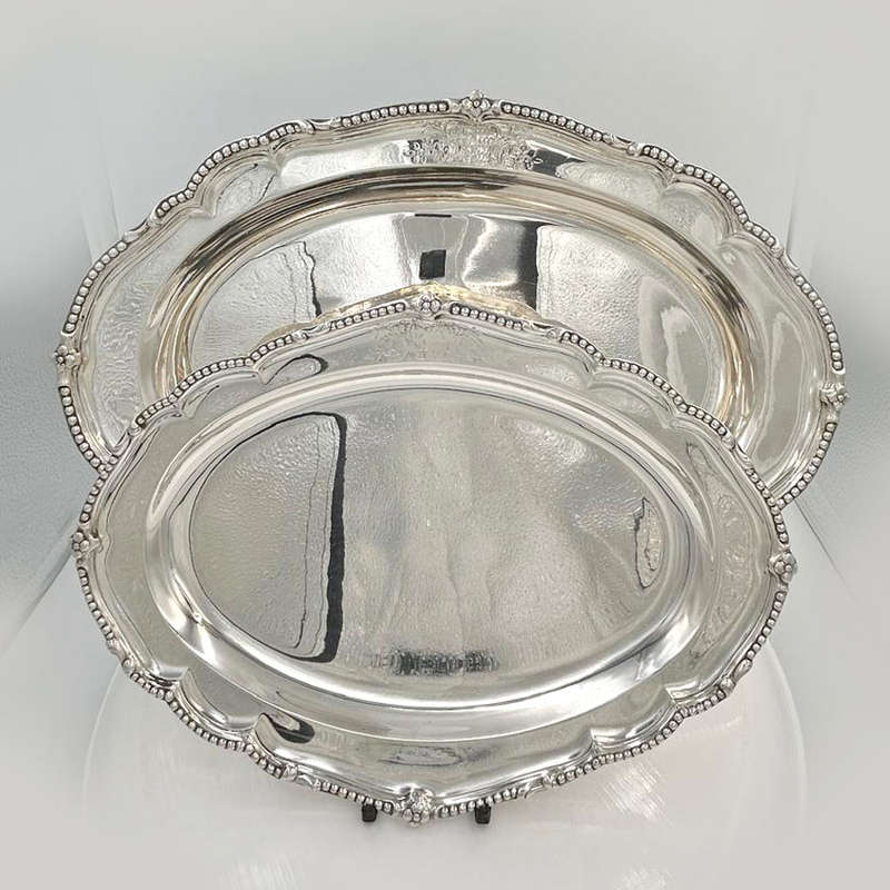 Hallmarked Silver Serving Platters London 1768 William Harrison