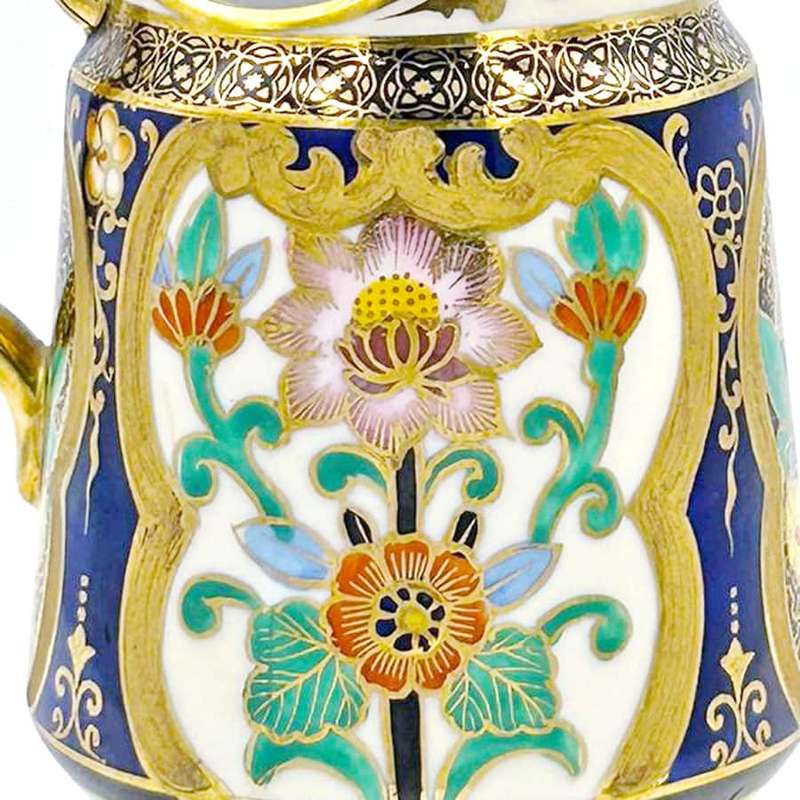 Noritake Japan Maruki Seal Gold Flowers and Birds Tea Milk Jug