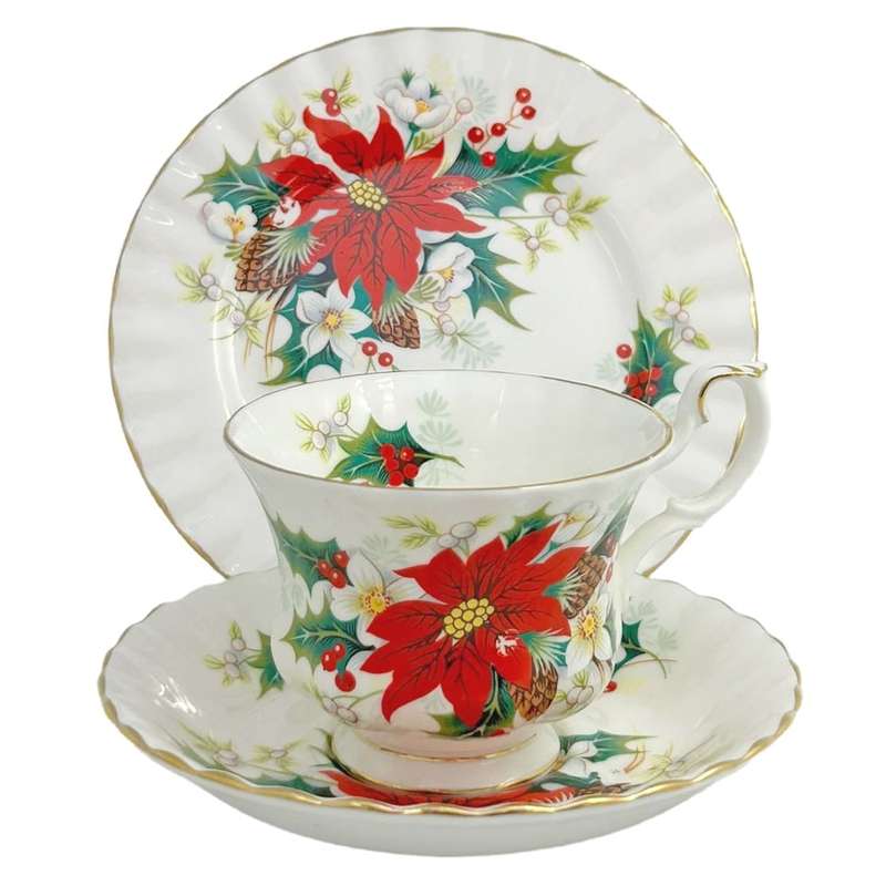 Royal Albert Poinsettia Tea Trio