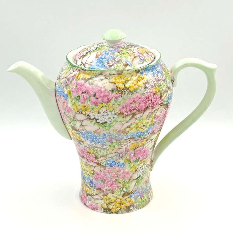 Shelley Rock Garden Coffee Pot Chintz
