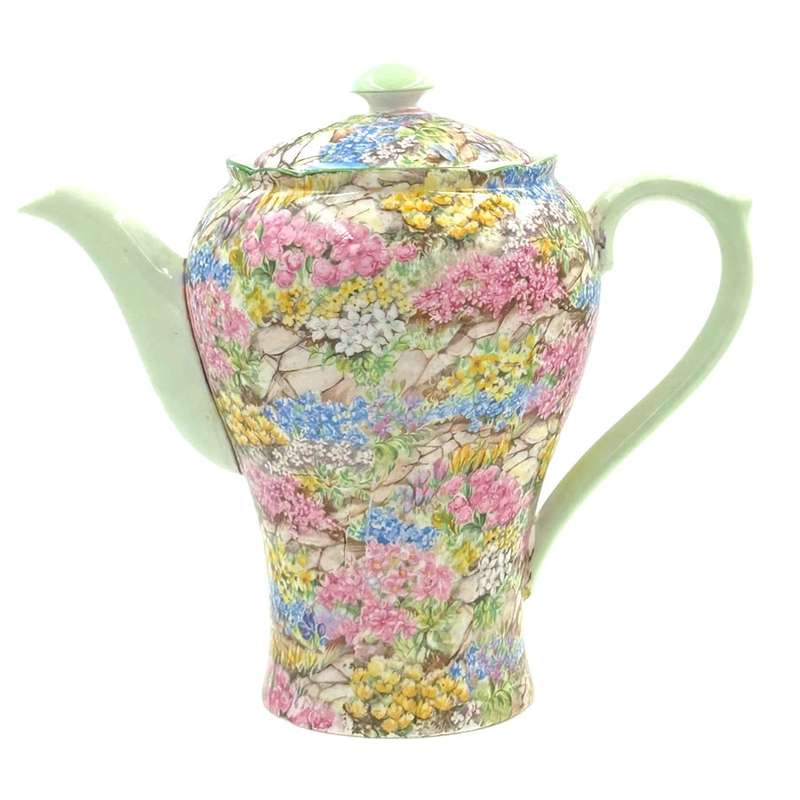 Shelley Rock Garden Coffee Pot Chintz