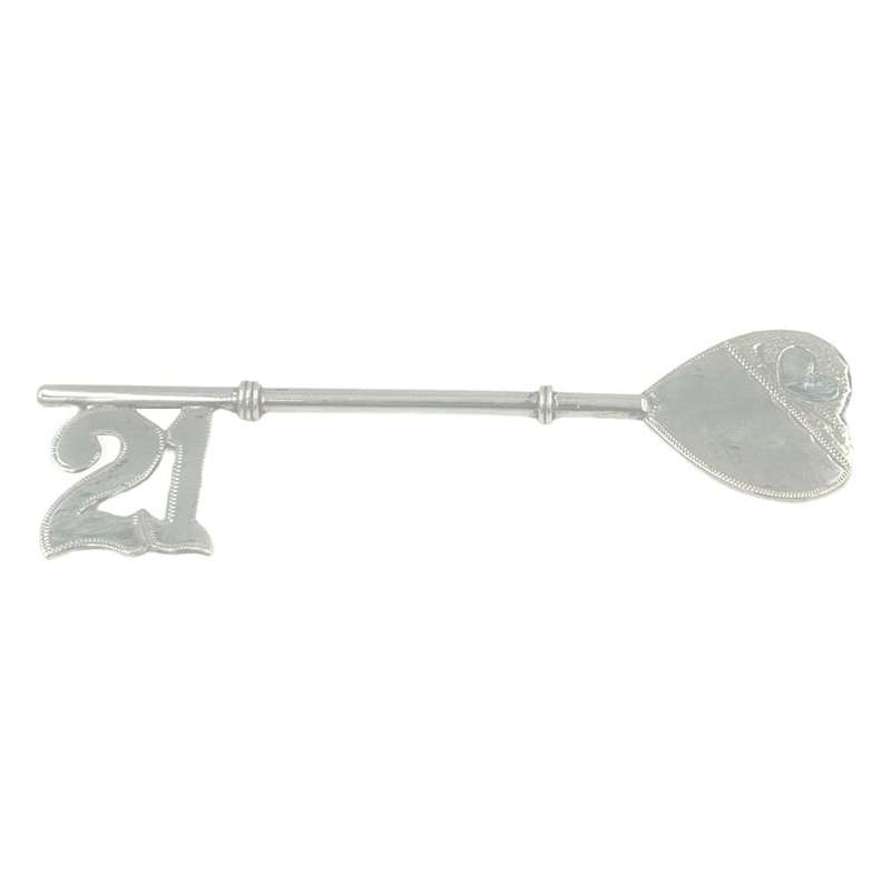 Sterling Silver 21st Birthday Presentation Key