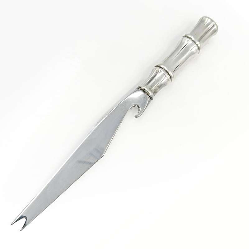 Tiffany and Co Sterling Silver Fish Cheese Knife Fork Bottle Opener