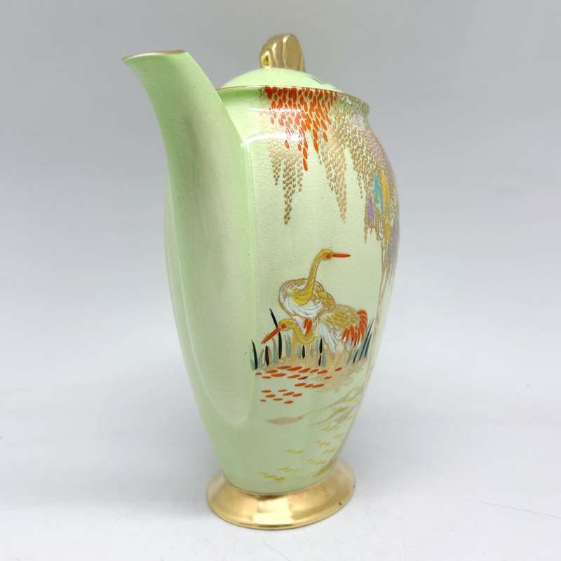 Carlton Ware Verte Green New Stork Coffee Service