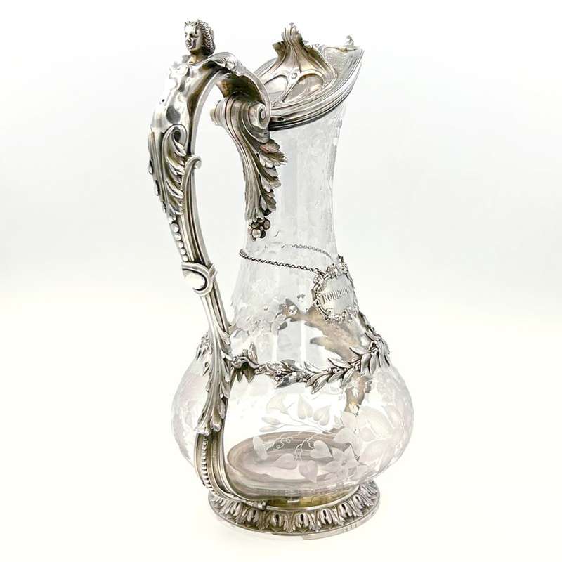 French Silver Claret Jug By Charles Nicolass Odiot 19th
