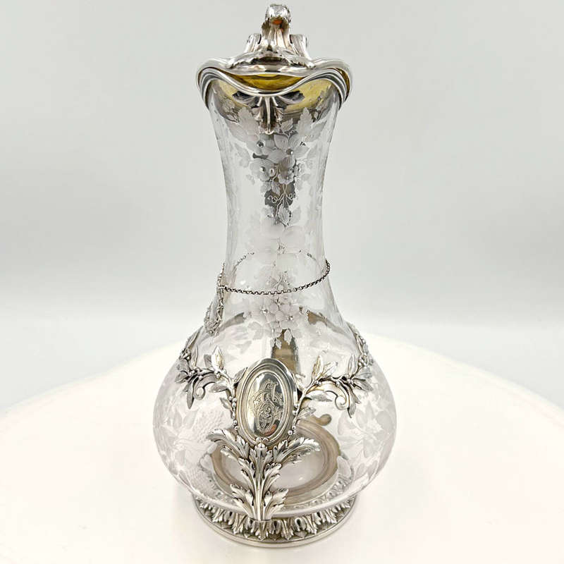 French Silver Claret Jug By Charles Nicolass Odiot 19th