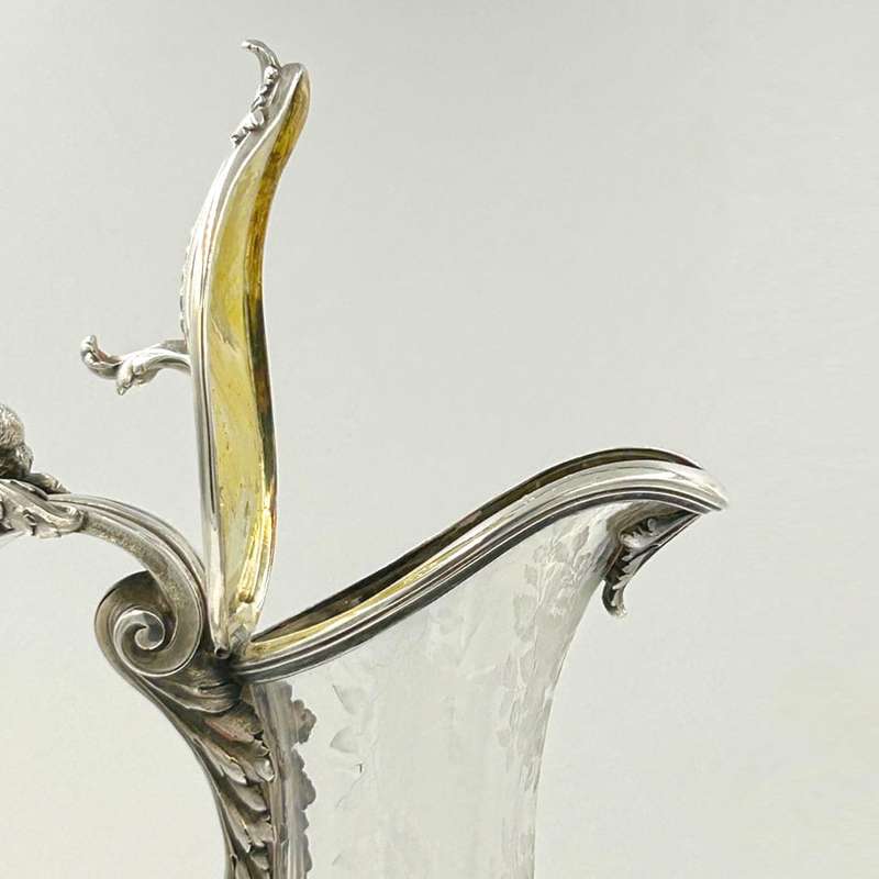 French Silver Claret Jug By Charles Nicolass Odiot 19th