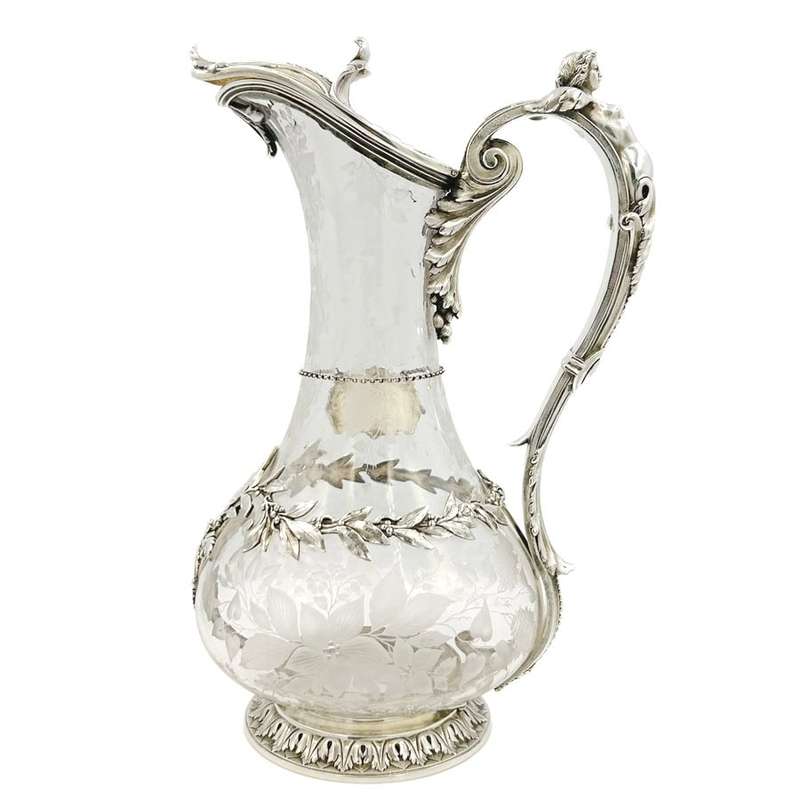 French Silver Claret Jug By Charles Nicolass Odiot 19th