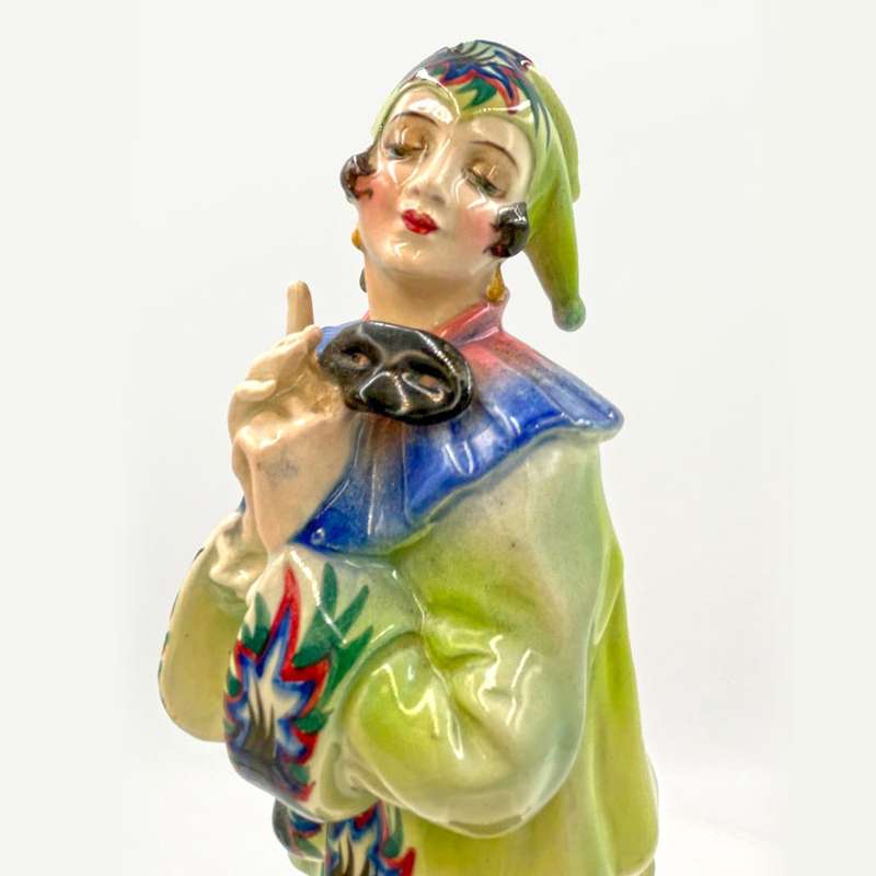 Goldscheider Art Deco Pierrette Figurine By Damon and Lorenzl C1925