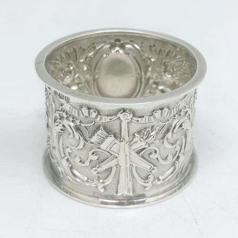 Pair Hallmarked Sterling Silver Serviette Rings Birmingham 1902