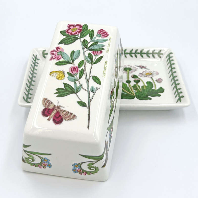 Portmeirion Botanic Garden Butter Dish  Rhododendron