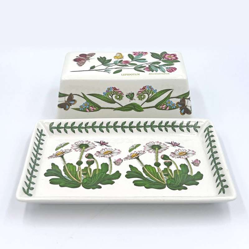 Portmeirion Botanic Garden Butter Dish  Rhododendron