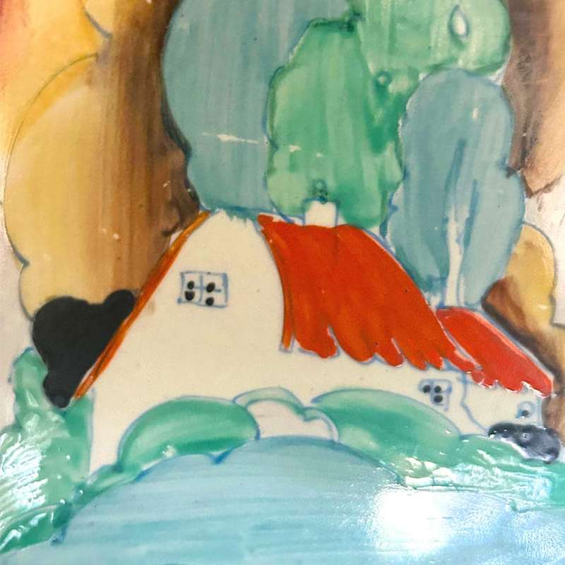 Rare Clarice Cliff Bizarre Forest Glen Plate C1934