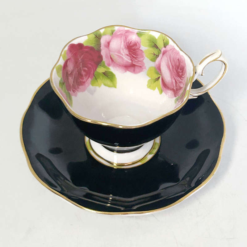 Royal Albert Old English Rose Hampton Demitasse Duo
