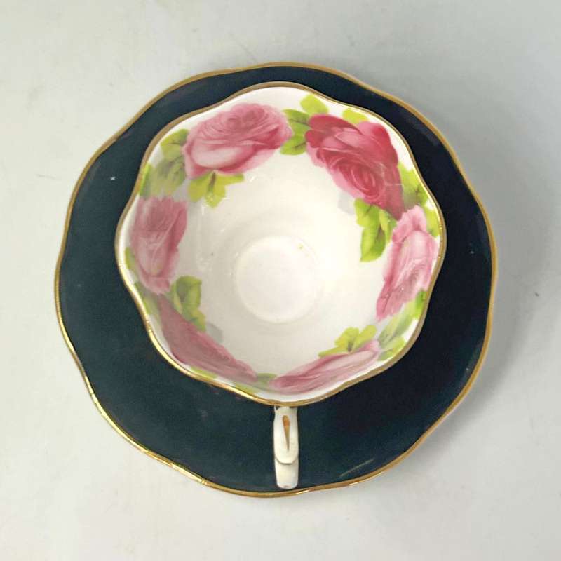 Royal Albert Old English Rose Hampton Demitasse Duo