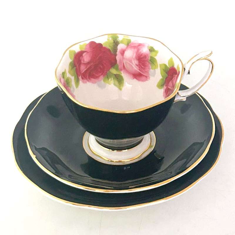 Royal Albert Old English Rose Hampton Tea Trio