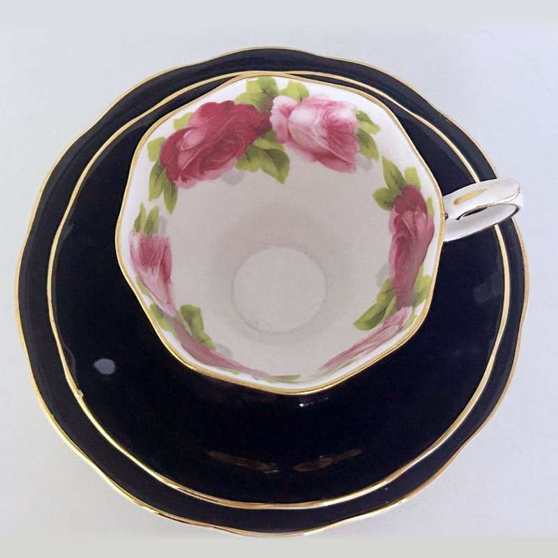 Royal Albert Old English Rose Hampton Tea Trio