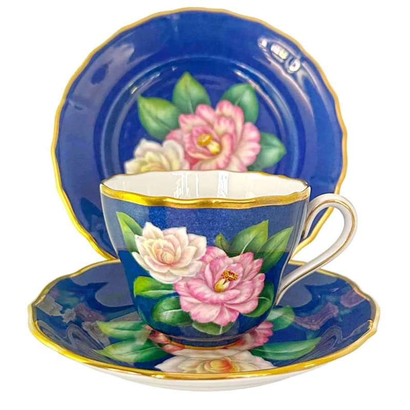 Spode Copeland Hand Painted Tea Trio Benda L347
