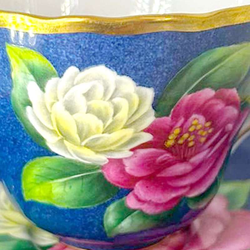 Spode Copeland Hand Painted Tea Trio Latifolia L347