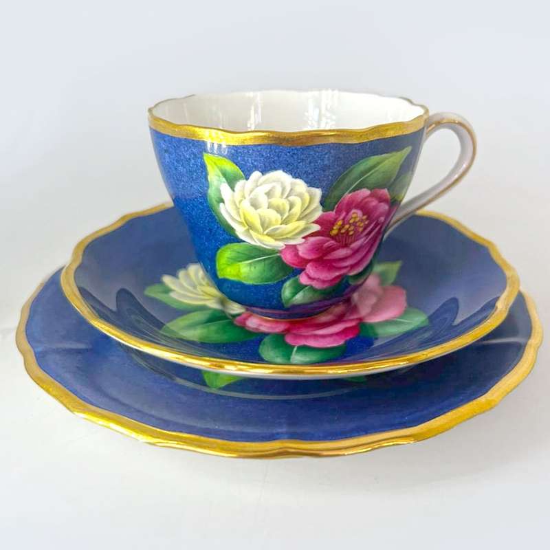 Spode Copeland Hand Painted Tea Trio Latifolia L347