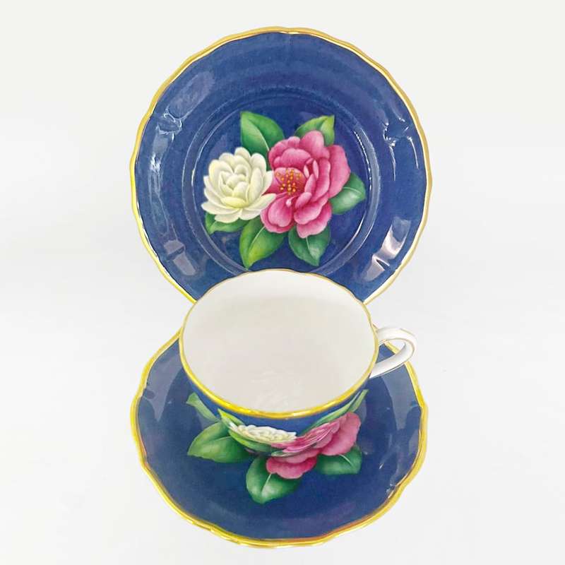 Spode Copeland Hand Painted Tea Trio Latifolia L347