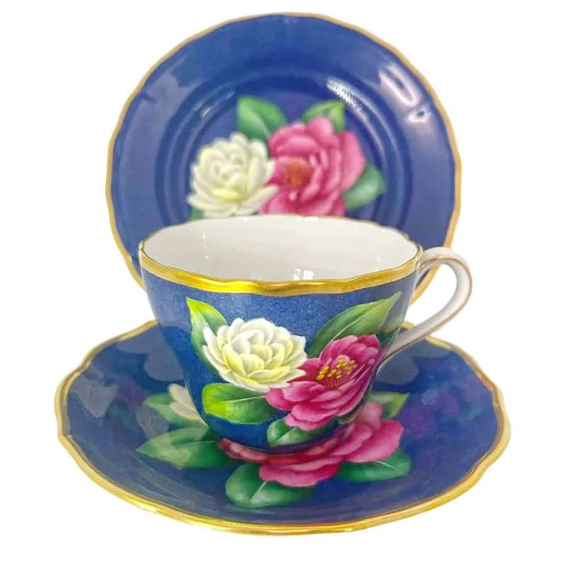 Spode Copeland Hand Painted Tea Trio Latifolia L347