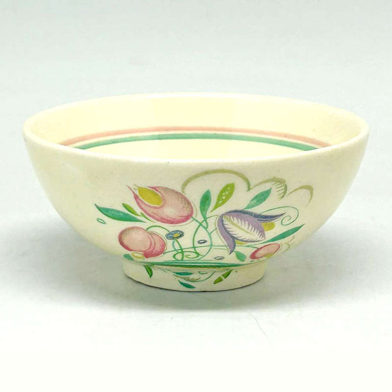 Susie Cooper Banded Dresden Spray Coffee Sugar Bowl