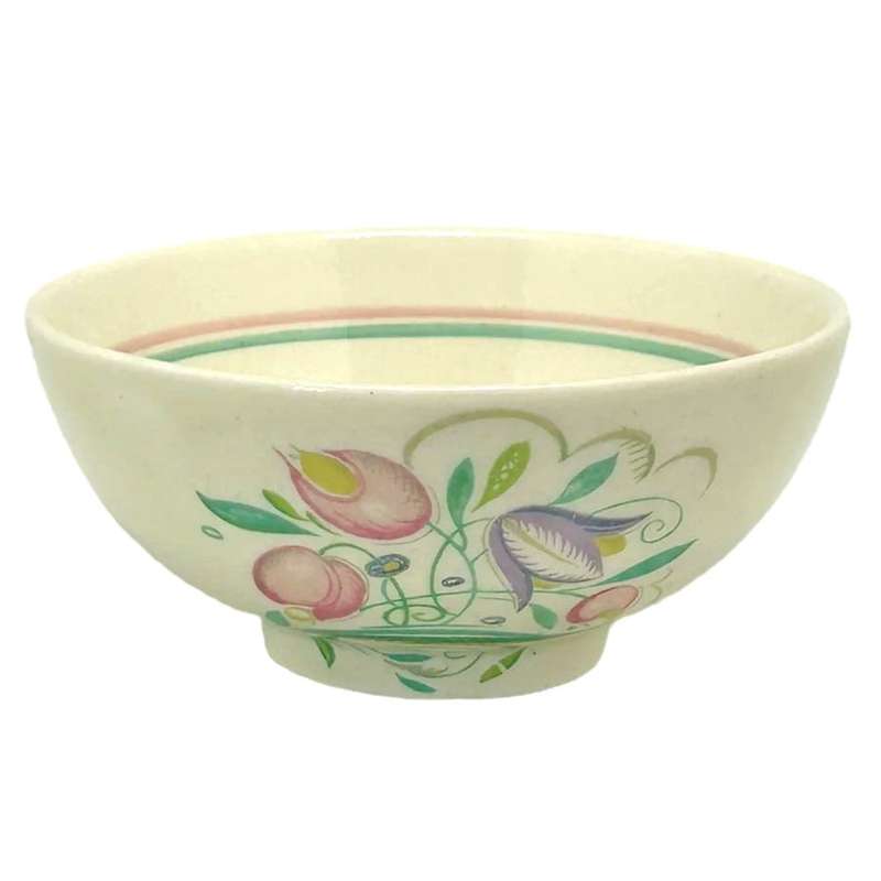 Susie Cooper Banded Dresden Spray Coffee Sugar Bowl