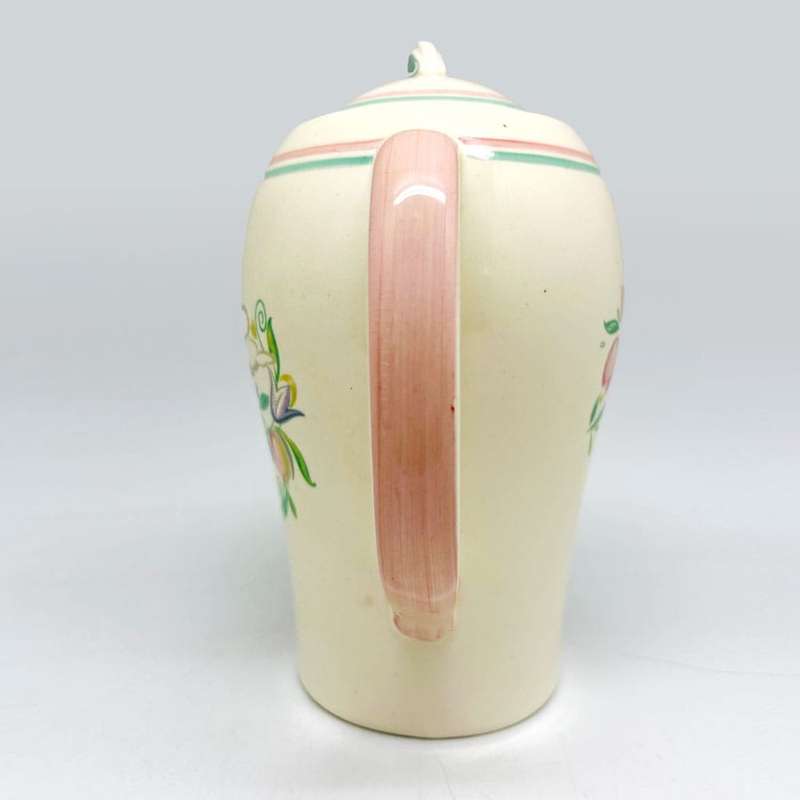 Susie Cooper Banded Dresden Spray Kestrel Coffee Pot