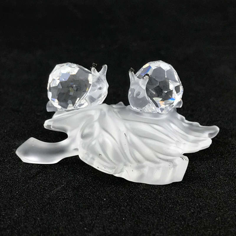 Swarovski Crystal Snails On A Vine Leaf 268196