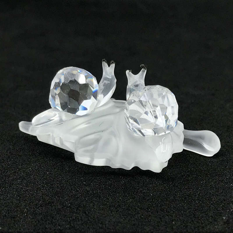 Swarovski Crystal Snails On A Vine Leaf 268196