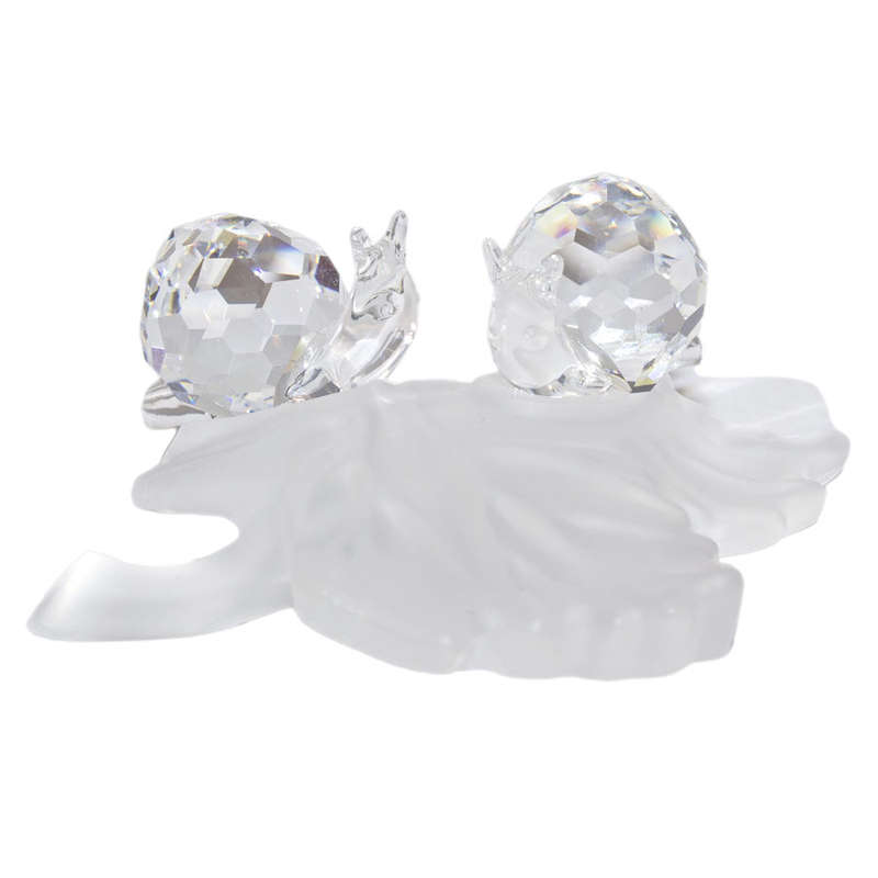 Swarovski Crystal Snails On A Vine Leaf 268196