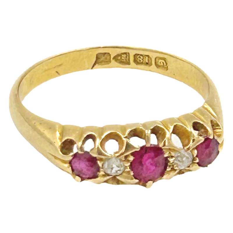 18ct Gold Ruby and Diamond Ring Sheffield