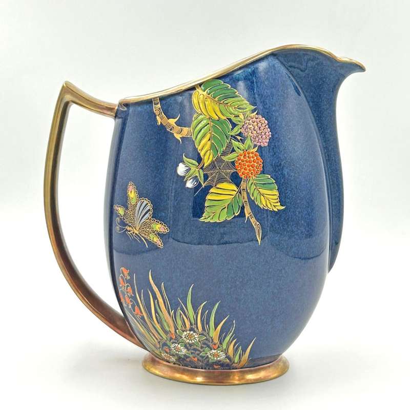 Carlton Ware Spiderweb Bleau Royale Large Jug