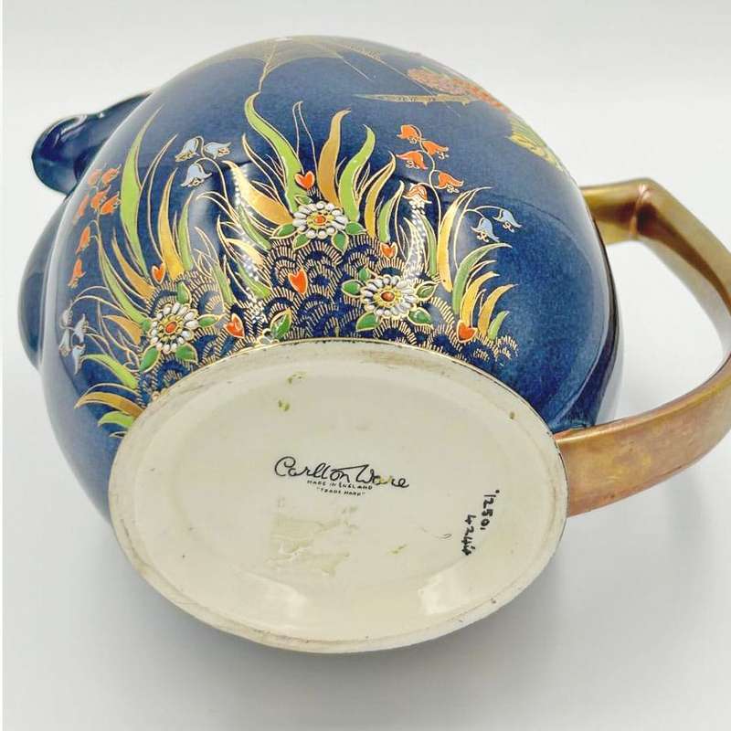 Carlton Ware Spiderweb Bleau Royale Large Jug