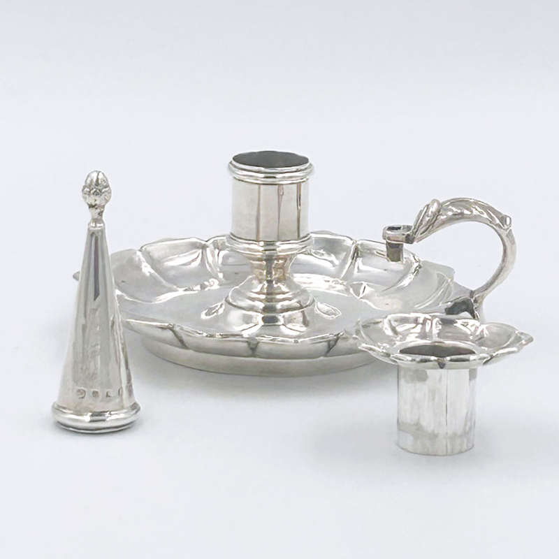 Hallmarked Silver Chamberstick Birmingham 1837