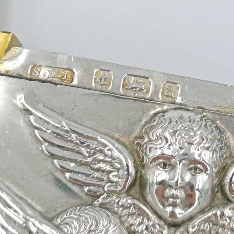 Hallmarked Silver Vesta Case Reynolds Angels Birmingham 1900