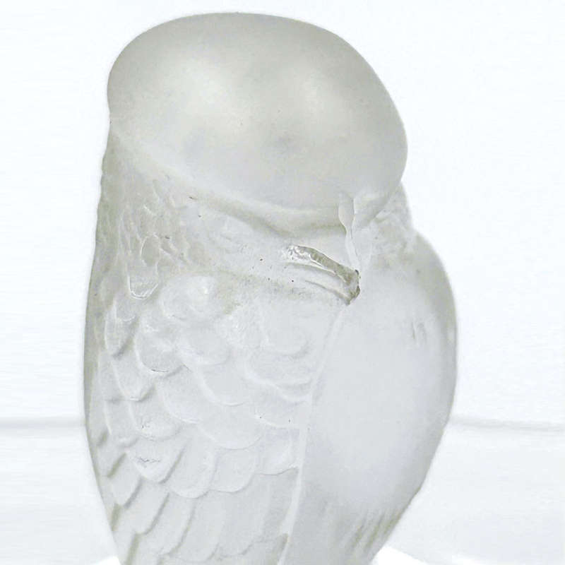 Lalique Frosted Glass Rapace Ring Tray