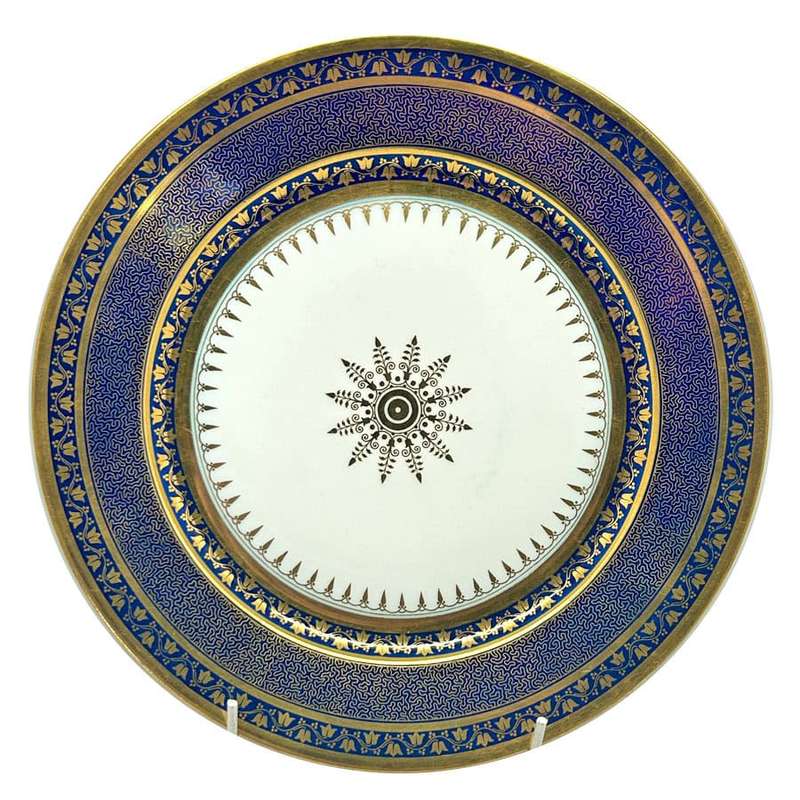 Sevres Decorative Gilded Plate 1858 Napolean III