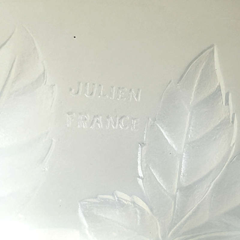 Art Deco Julien Vaseline Glass Tazza C1930