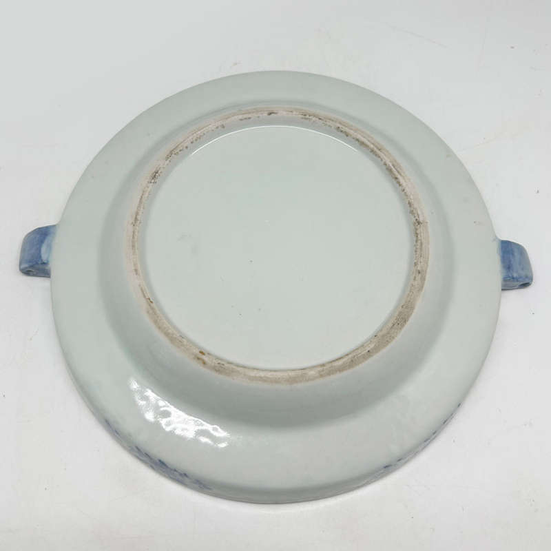 Chinese Blue and White Qianlong Hot Water Plate C1760