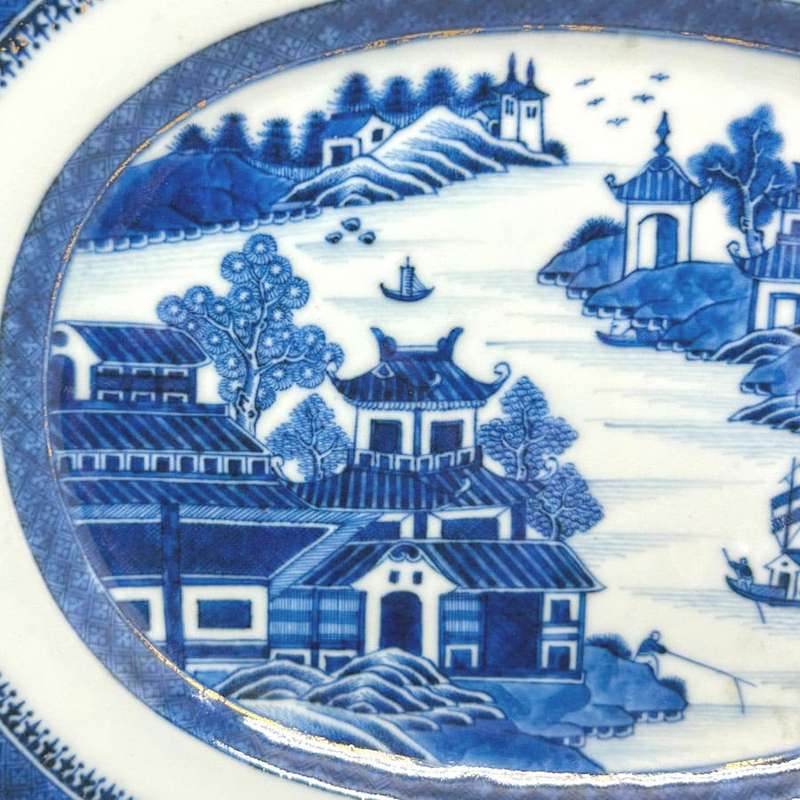 Chinese Blue and White Qianlong Platter C1760