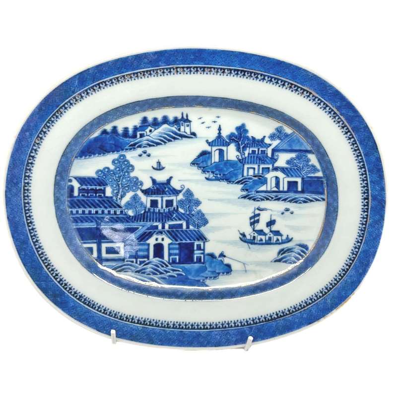 Chinese Blue and White Qianlong Platter C1760