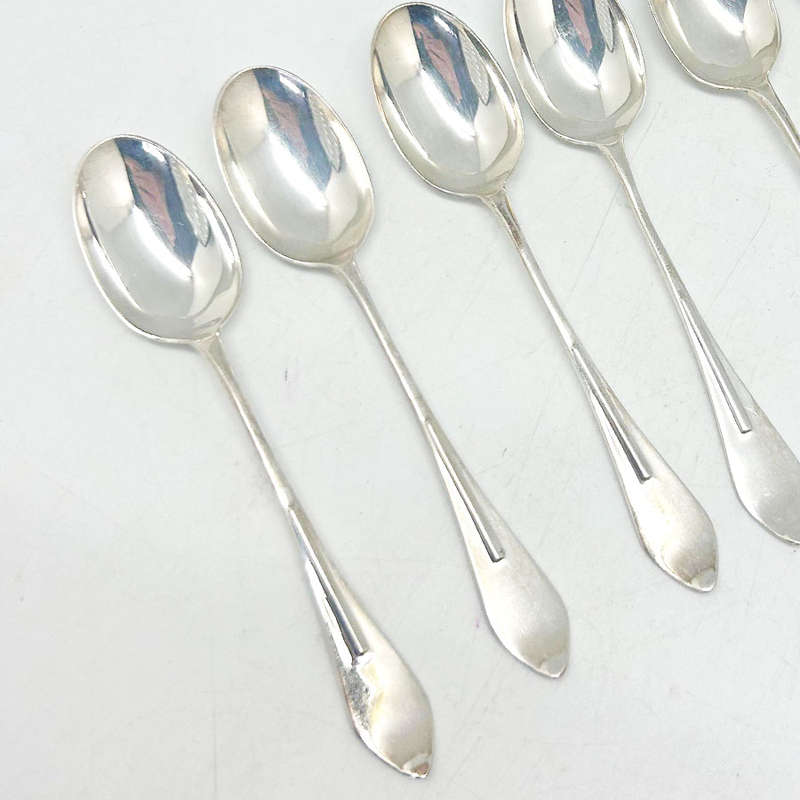 Hallmarked Silver Rat Tail Tea Spoons Sheffield 1934